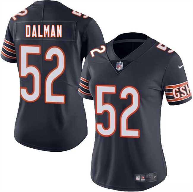 Womens Chicago Bears #52 Drew Dalman Navy 2025 Vapor Stitched Jersey Dzhi
